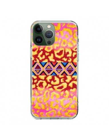 Coque iPhone 13 Pro Max Tribal Leopard Rose - Ebi Emporium