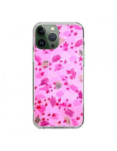 Coque iPhone 13 Pro Max Stars Etoiles Roses - Ebi Emporium