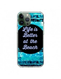 Cover iPhone 13 Pro Max Life is Better at The Beach - Ebi...