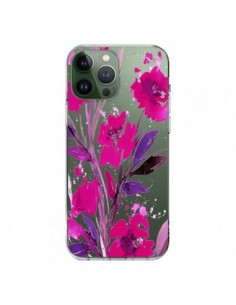 Coque iPhone 13 Pro Max Roses Fleur Flower Transparente -...