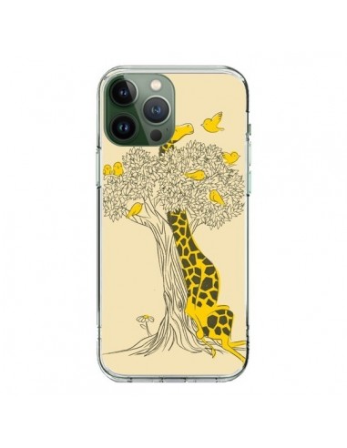 Coque iPhone 13 Pro Max Girafe Amis Oiseaux - Jay Fleck
