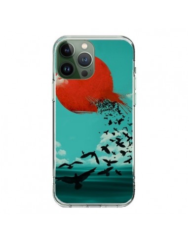 Coque iPhone 13 Pro Max Soleil Oiseaux Mer - Jay Fleck