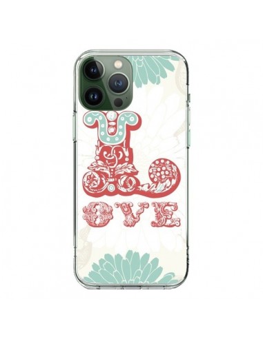 Coque iPhone 13 Pro Max Love Fleurs Flourish - Javier Martinez