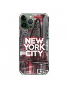 Coque iPhone 13 Pro Max New York City Rouge - Javier...