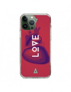 Coque iPhone 13 Pro Max Love Coeur Triangle Amour -...