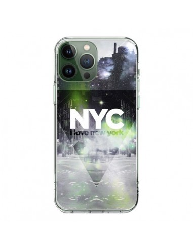 Coque iPhone 13 Pro Max I Love New York City Vert - Javier Martinez