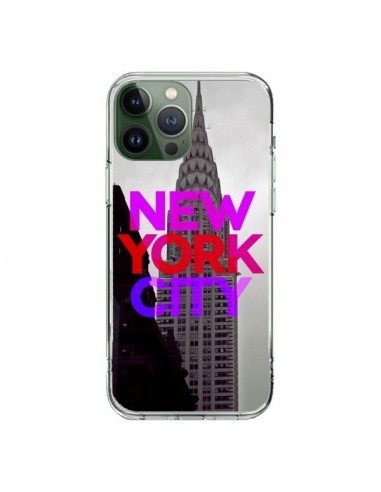 Coque iPhone 13 Pro Max New York City Rose Rouge - Javier Martinez