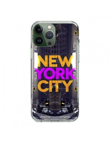 Coque iPhone 13 Pro Max New York City Orange Violet - Javier Martinez