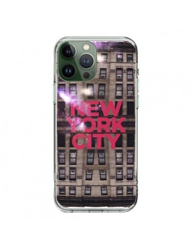 Coque iPhone 13 Pro Max New York City Buildings Rouge - Javier Martinez