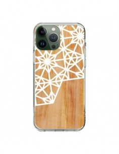 Cover iPhone 13 Pro Max Frozen Stars Stelle Legno Azteque...