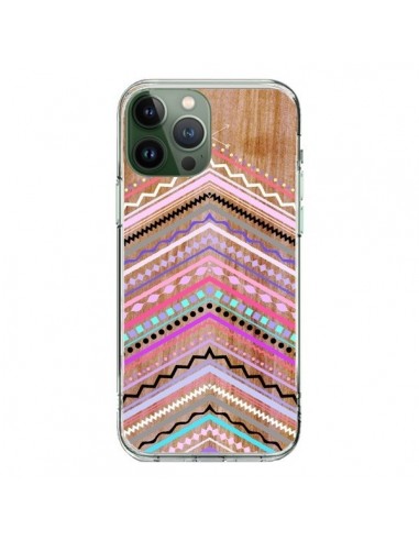 Cover iPhone 13 Pro Max Viola Bosco Legno Azteque Aztec Tribal - Jenny Mhairi