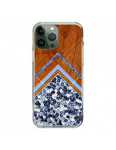 Coque iPhone 13 Pro Max Sequin Geometry Bois Azteque Aztec Tribal - Jenny Mhairi