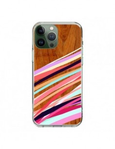 Cover iPhone 13 Pro Max Wooden Waves Coral Legno Azteque...