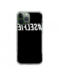 Cover iPhone 13 Pro Max Hashtag Selfie Bianco Rovesciato...