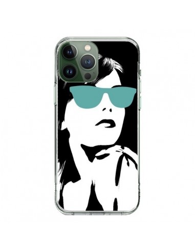 Coque iPhone 13 Pro Max Fille Lunettes Bleues - Jonathan Perez