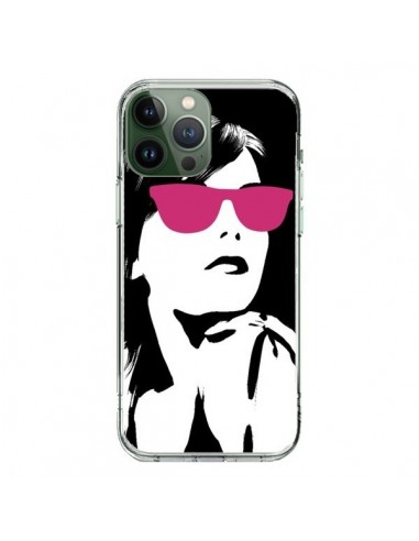 Coque iPhone 13 Pro Max Fille Lunettes Roses - Jonathan Perez