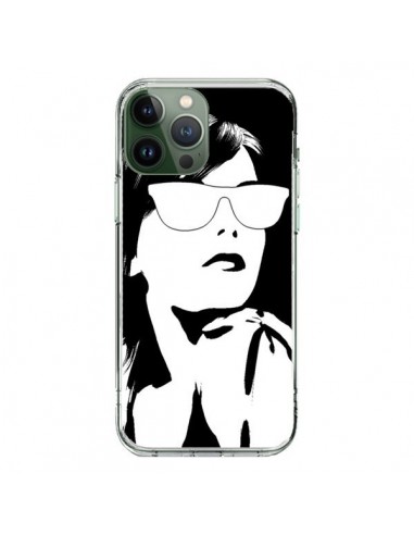 Coque iPhone 13 Pro Max Fille Lunettes Blanches - Jonathan Perez
