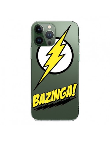 Coque iPhone 13 Pro Max Bazinga Sheldon The Big Bang Thoery Transparente - Jonathan Perez