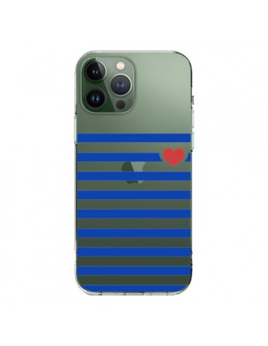 Coque iPhone 13 Pro Max Mariniere Coeur Love Transparente - Jonathan Perez