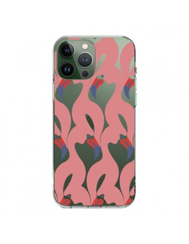 Coque iPhone 13 Pro Max Flamant Rose Flamingo Transparente - Dricia Do