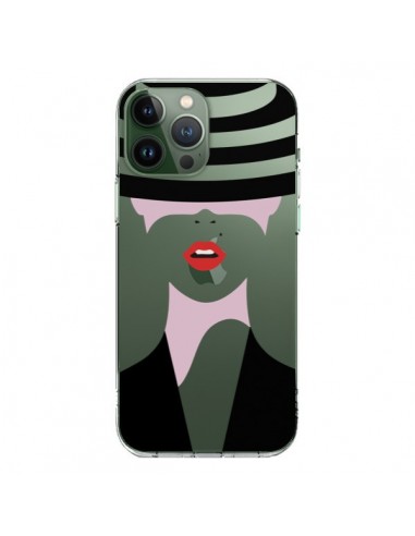 Coque iPhone 13 Pro Max Femme Chapeau Hat Lady Transparente - Dricia Do