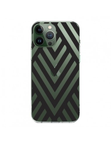 iPhone 13 Pro Max Case Geometrico Aztec Black Clear - Dricia Do