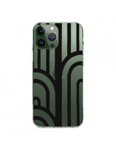 Coque iPhone 13 Pro Max Geometric Noir Transparente - Dricia Do