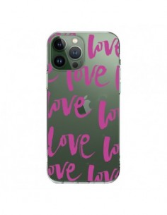 Coque iPhone 13 Pro Max Love Love Love Amour Transparente...