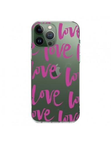 Coque iPhone 13 Pro Max Love Love Love Amour Transparente - Dricia Do