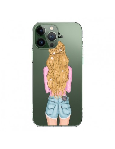 Coque iPhone 13 Pro Max Blonde Don't Care Transparente - kateillustrate