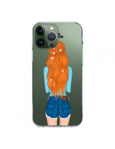 Coque iPhone 13 Pro Max Red Hair Don't Care Rousse Transparente - kateillustrate