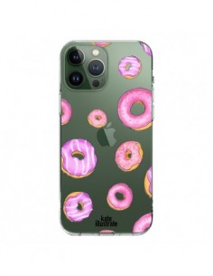 Coque iPhone 13 Pro Max Pink Donuts Rose Transparente -...