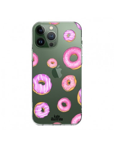 Cover iPhone 13 Pro Max Ciambelle Rosa Trasparente - kateillustrate