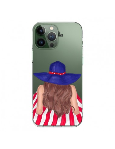 Coque iPhone 13 Pro Max Beah Girl Fille Plage Transparente - kateillustrate