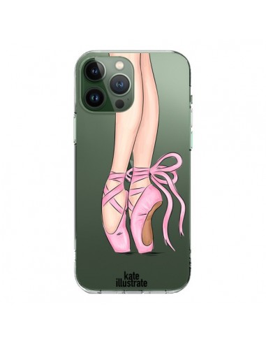 Coque iPhone 13 Pro Max Ballerina Ballerine Danse Transparente - kateillustrate