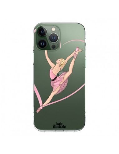 Coque iPhone 13 Pro Max Ballerina Jump In The Air Ballerine Danseuse Transparente - kateillustrate