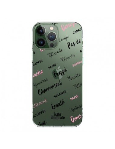 Coque iPhone 13 Pro Max Ballerina Ballerine Mots Transparente - kateillustrate