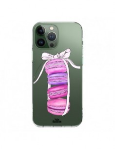 iPhone 13 Pro Max Case Macarons Pink Purple Clear -...