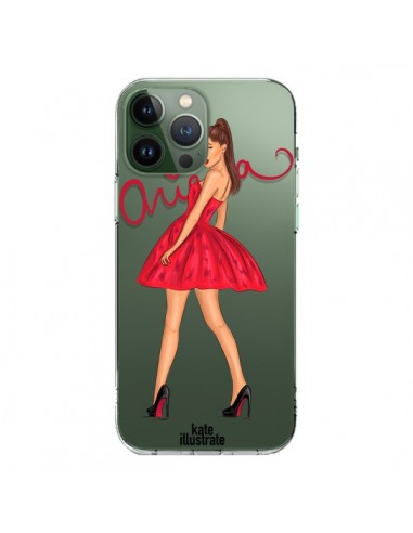 Coque iPhone 13 Pro Max Ariana Grande Chanteuse Singer Transparente - kateillustrate