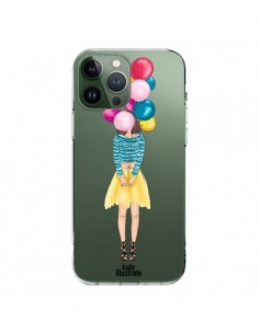 Coque iPhone 13 Pro Max Girls Balloons Ballons Fille...