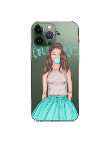 Coque iPhone 13 Pro Max Bubble Girls Tiffany Bleu Transparente - kateillustrate