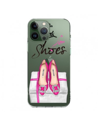 Cover iPhone 13 Pro Max I Work For Shoes Scarpe Trasparente - kateillustrate