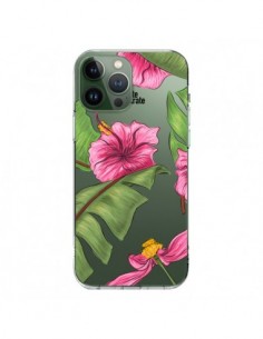 iPhone 13 Pro Max Case Tropical Leaves Flowerss Foglie...