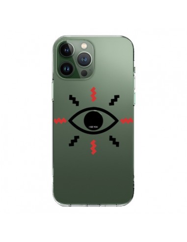 Coque iPhone 13 Pro Max Eye I See You Oeil Transparente - Koura-Rosy Kane