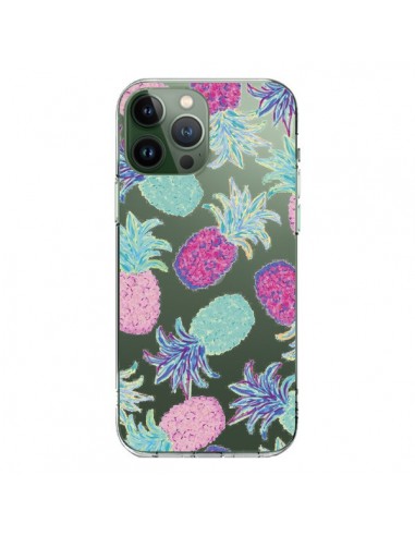 Cover iPhone 13 Pro Max Ananas Frutta Estate Trasparente - Lisa Argyropoulos