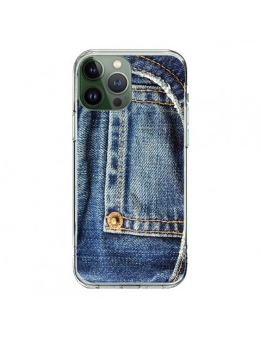 Coque iPhone 13 Pro Max Jean Bleu Vintage - Laetitia