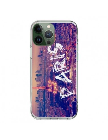 Coque iPhone 13 Pro Max Paris Tour Eiffel Tower Nuit - Laetitia