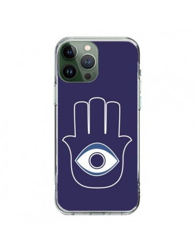 iPhone 13 Pro Max Case Hand of Fatima  Eye Blue - Laetitia