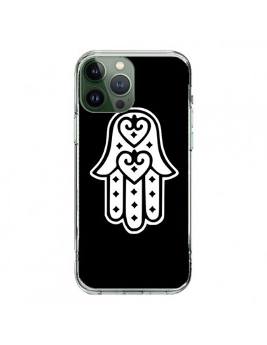 Cover iPhone 13 Pro Max Mano di Fatima Occhio Nero - Laetitia