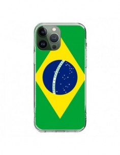 Cover iPhone 13 Pro Max Bandiera Brasile - Laetitia